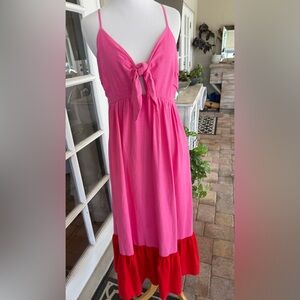 Tabitha Bright Pink Casual Kids Dress